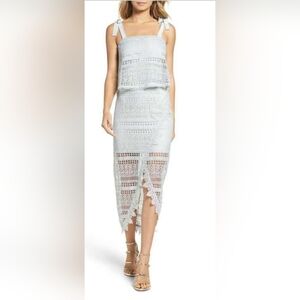 NWT Foxiedox Light Blue Lace Lined Gorgeous Dress!! Size Small